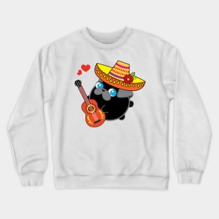 Poopy the Pug Puppy - Day of the Dead Crewneck Sweatshirt